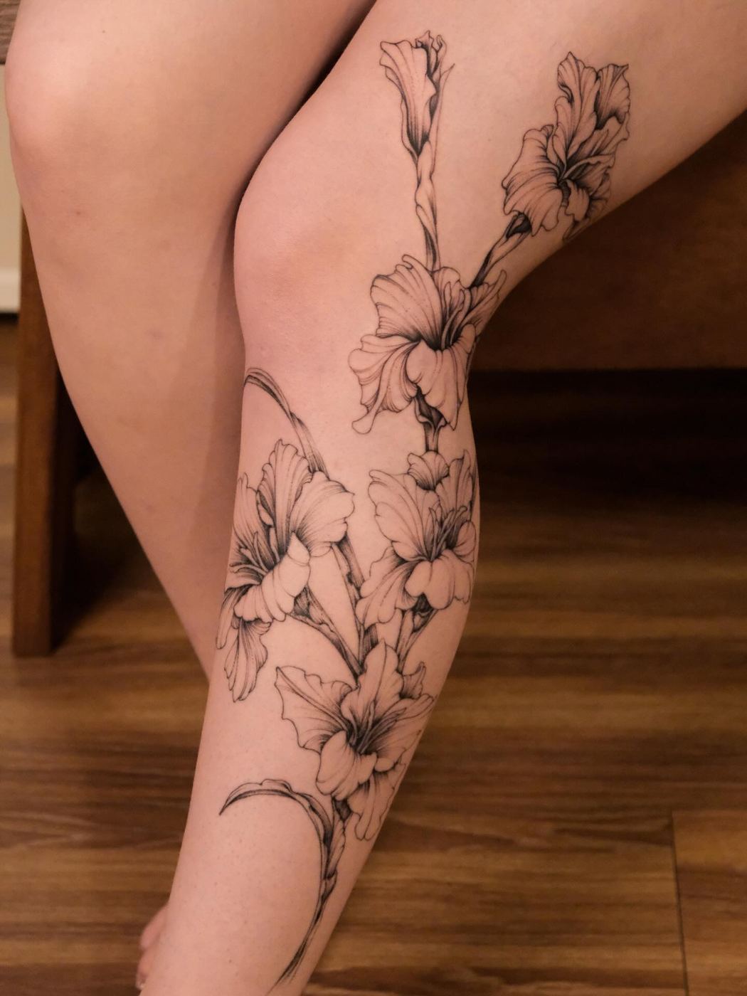 NASH 刺青作品:菖蘭(Gladiolus)
